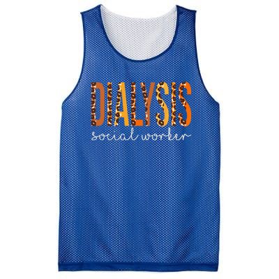 Dialysis Social Worker Leopard Fall Autumn Thanksgiving Mesh Reversible Basketball Jersey Tank