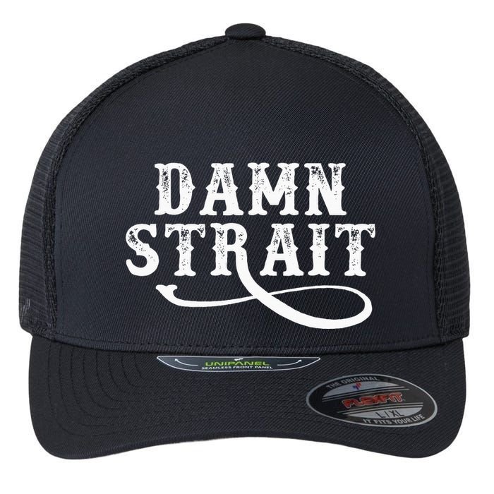 Damn S.T.R.A.I.T Western Country Music Flexfit Unipanel Trucker Cap