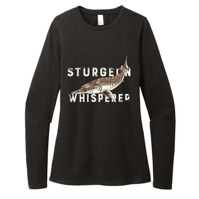 Distressed Sturgeon Whisperer Beluga Fish Funny Gift Womens CVC Long Sleeve Shirt