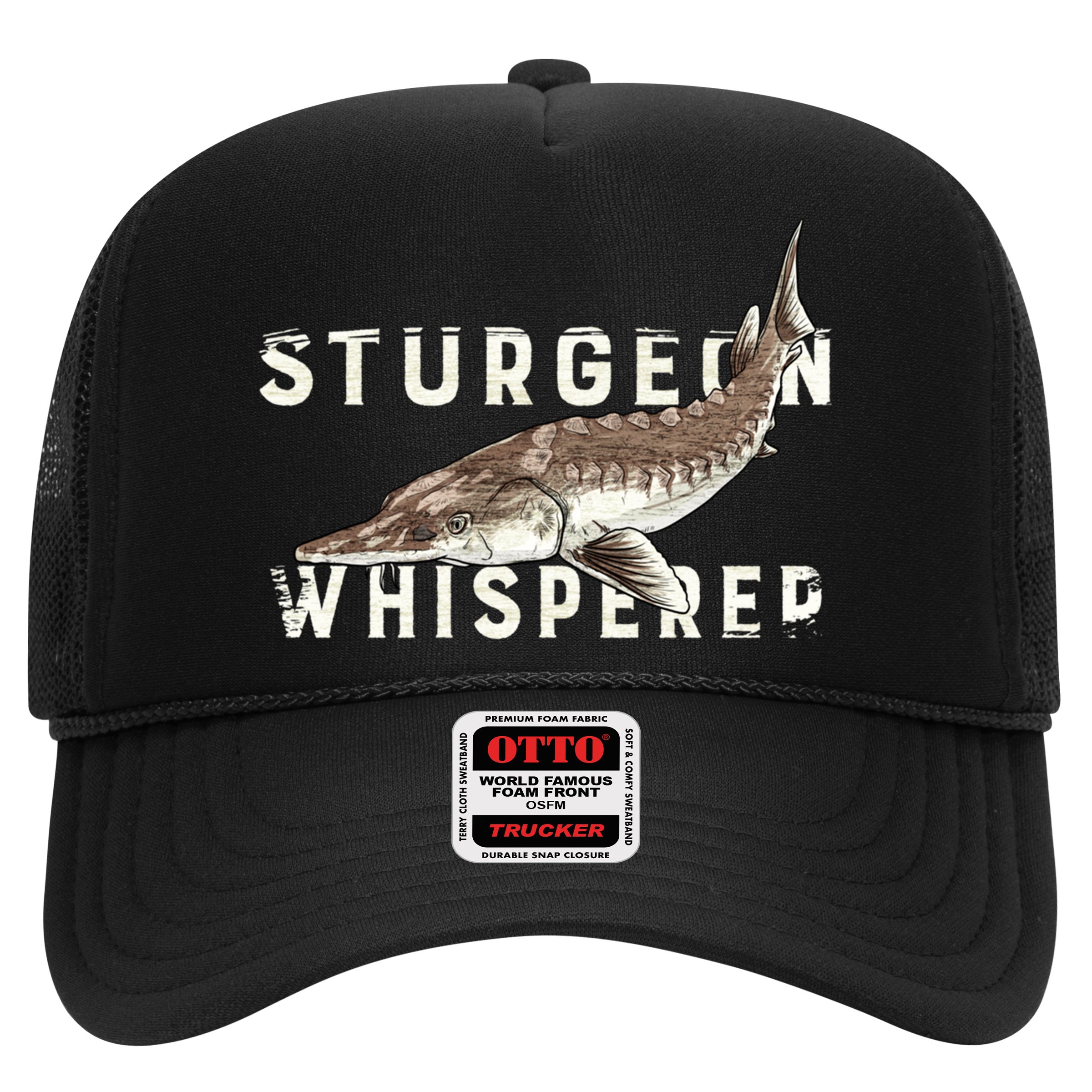 Distressed Sturgeon Whisperer Beluga Fish Funny Gift Hat
