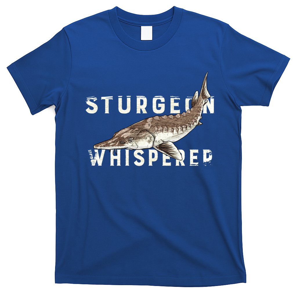 Distressed Sturgeon Whisperer Beluga Fish Funny Gift T-Shirt