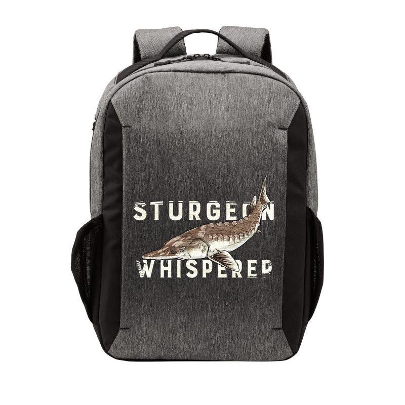 Distressed Sturgeon Whisperer Beluga Fish Funny Gift Vector Backpack