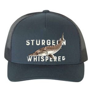 Distressed Sturgeon Whisperer Beluga Fish Funny Gift Yupoong Adult 5-Panel Trucker Hat