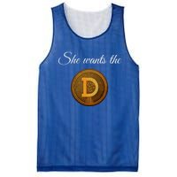 Dogecoin She Wants The D Crypto Cryptocurrency Trader Gift Mesh Reversible Basketball Jersey Tank