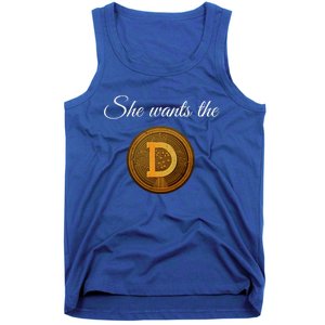 Dogecoin She Wants The D Crypto Cryptocurrency Trader Gift Tank Top