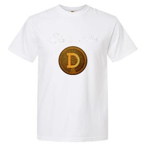 Dogecoin She Wants The D Crypto Cryptocurrency Trader Gift Garment-Dyed Heavyweight T-Shirt