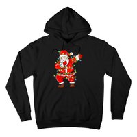 Dabbing Santa Xmas Lights Funny Christmas Hoodie