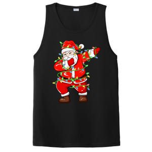 Dabbing Santa Xmas Lights Funny Christmas PosiCharge Competitor Tank