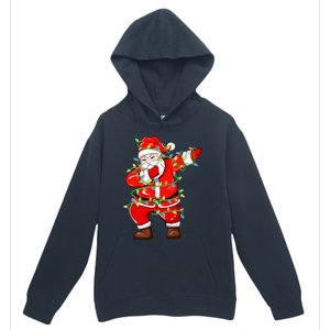 Dabbing Santa Xmas Lights Funny Christmas Urban Pullover Hoodie