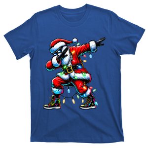 Dabbing Santa Xmas Lights T-Shirt