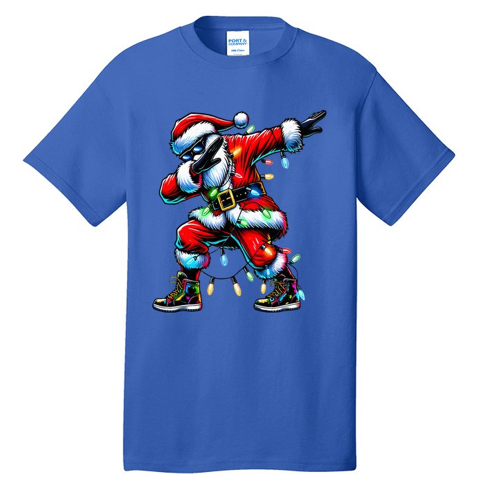 Dabbing Santa Xmas Lights Tall T-Shirt