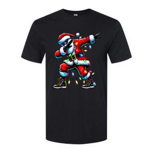 Dabbing Santa Xmas Lights Softstyle CVC T-Shirt