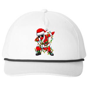 Dabbing Santa Xmas Lights Christmas Gifts Snapback Five-Panel Rope Hat