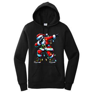 Dabbing Santa Xmas Lights Women's Pullover Hoodie