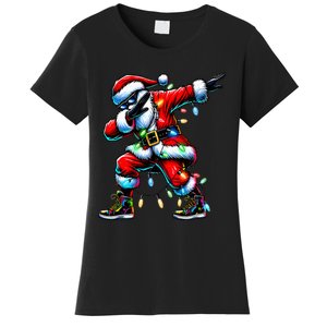 Dabbing Santa Xmas Lights Women's T-Shirt