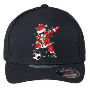 Dabbing Santa Xmas Lights Soccer Christmas Women Flexfit Unipanel Trucker Cap