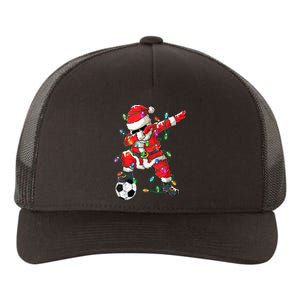 Dabbing Santa Xmas Lights Soccer Christmas Women Yupoong Adult 5-Panel Trucker Hat