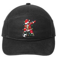 Dabbing Santa Xmas Lights Soccer Christmas Women 7-Panel Snapback Hat