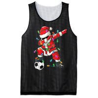 Dabbing Santa Xmas Lights Soccer Christmas Women Mesh Reversible Basketball Jersey Tank