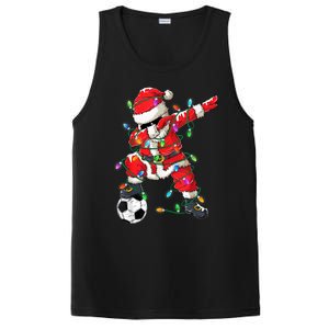 Dabbing Santa Xmas Lights Soccer Christmas Women PosiCharge Competitor Tank