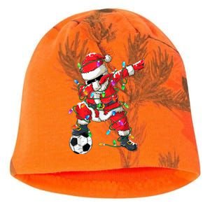 Dabbing Santa Xmas Lights Soccer Christmas Women Kati - Camo Knit Beanie