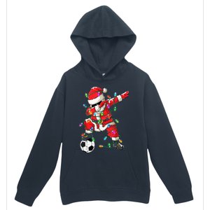 Dabbing Santa Xmas Lights Soccer Christmas Women Urban Pullover Hoodie