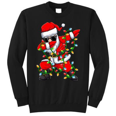 Dabbing Santa Xmas Lights Christmas Gifts Sweatshirt