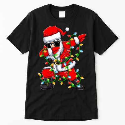 Dabbing Santa Xmas Lights Christmas Gifts Tall T-Shirt