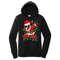 Dabbing Santa Xmas Lights Christmas Gifts Women's Pullover Hoodie