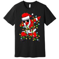 Dabbing Santa Xmas Lights Christmas Gifts Premium T-Shirt