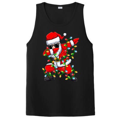 Dabbing Santa Xmas Lights Christmas Gifts PosiCharge Competitor Tank