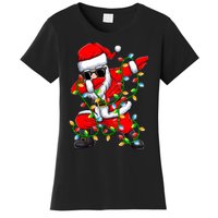 Dabbing Santa Xmas Lights Christmas Gifts Women's T-Shirt