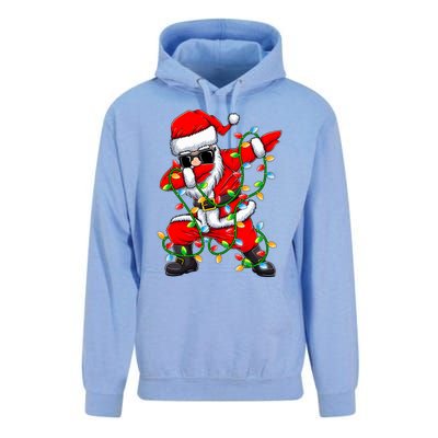 Dabbing Santa Xmas Lights Christmas Gifts Unisex Surf Hoodie