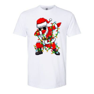 Dabbing Santa Xmas Lights Christmas Gifts Softstyle CVC T-Shirt