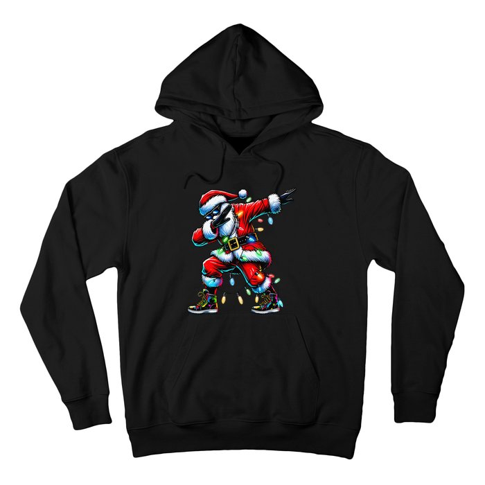 Dabbing Santa Xmas Lights Gifts Christmas Gift Hoodie