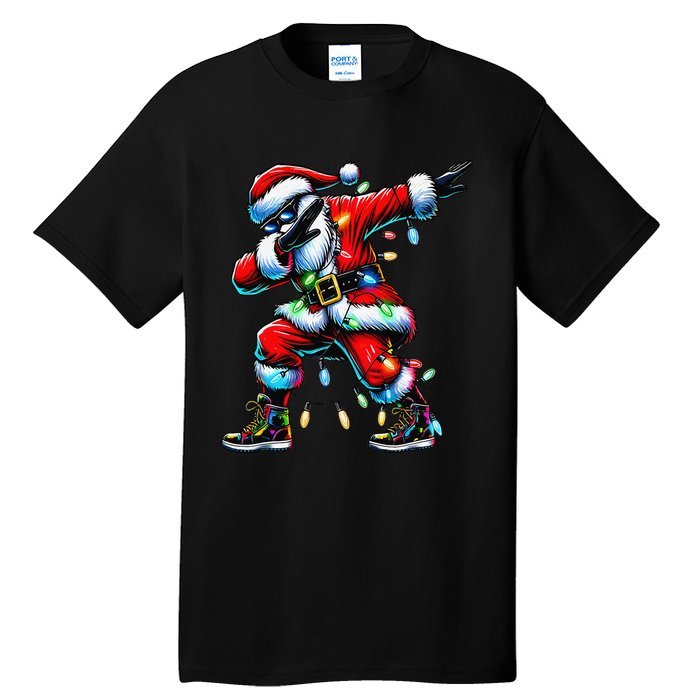 Dabbing Santa Xmas Lights Gifts Christmas Gift Tall T-Shirt