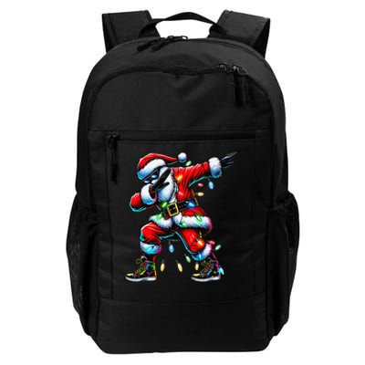 Dabbing Santa Xmas Lights Gifts Christmas Gift Daily Commute Backpack