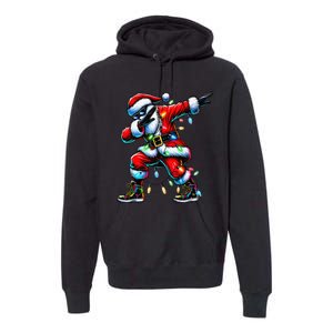 Dabbing Santa Xmas Lights Gifts Christmas Gift Premium Hoodie