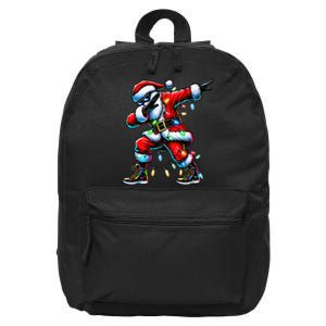 Dabbing Santa Xmas Lights Gifts Christmas Gift 16 in Basic Backpack