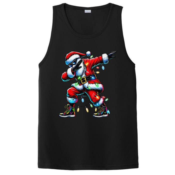 Dabbing Santa Xmas Lights Gifts Christmas Gift PosiCharge Competitor Tank