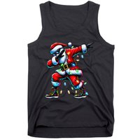 Dabbing Santa Xmas Lights Gifts Christmas Gift Tank Top