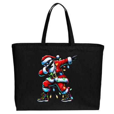 Dabbing Santa Xmas Lights Gifts Christmas Gift Cotton Canvas Jumbo Tote