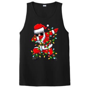 Dabbing Santa Xmas Lights Gifts Christmas PosiCharge Competitor Tank