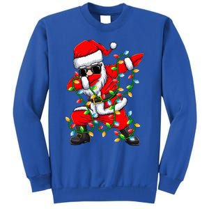 Dabbing Santa Xmas Lights Gifts Christmas Sweatshirt