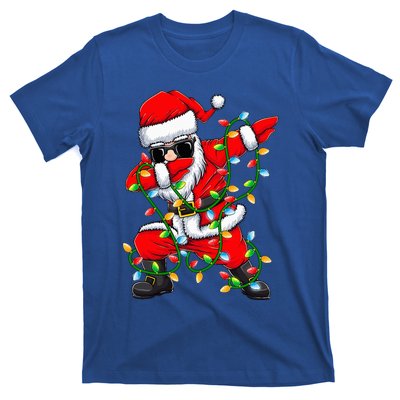 Dabbing Santa Xmas Lights Gifts Christmas T-Shirt