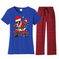 Dabbing Santa Xmas Lights Gifts Christmas Women's Flannel Pajama Set