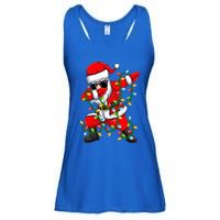 Dabbing Santa Xmas Lights Gifts Christmas Ladies Essential Flowy Tank