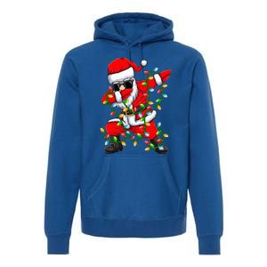 Dabbing Santa Xmas Lights Gifts Christmas Premium Hoodie