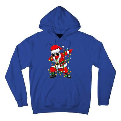 Dabbing Santa Xmas Lights Gifts Christmas Tall Hoodie