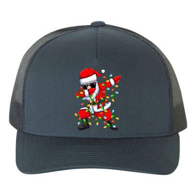 Dabbing Santa Xmas Lights Gifts Christmas Yupoong Adult 5-Panel Trucker Hat